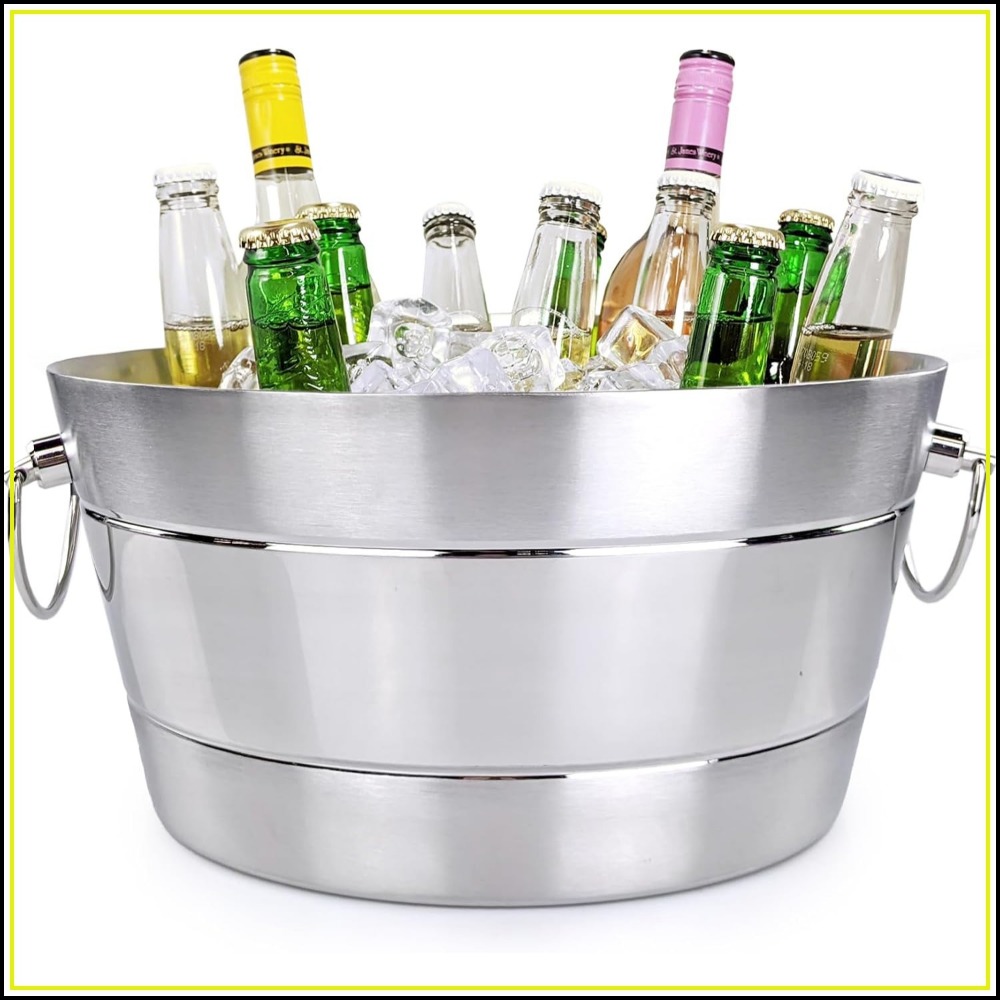 Wine Beer Images - Двухслойное ведро для льда из нержавеющей